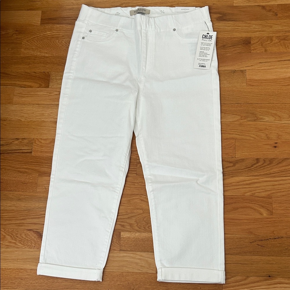Liverpool White Cropped Ankle Jeans - Picture 2 of 6